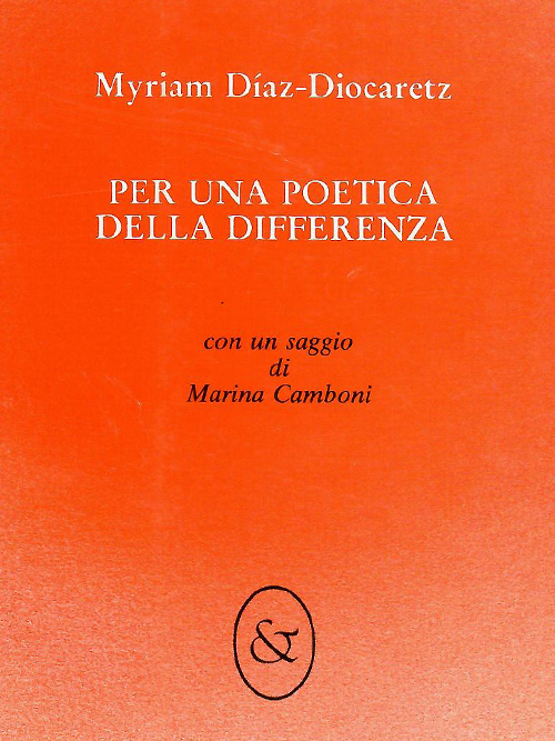 Book Cover: Estro - Collana EstroStrumenti : Myriam Diaz-Diocaretz,  La poetica della differenza. Il testo sociale nella scrittura delle donne.